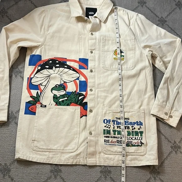 Vans Cream Jacket with Graphic Design